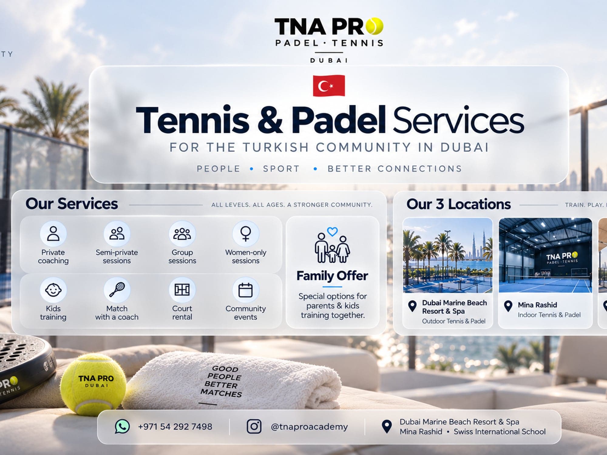 Turkish Community - TENNIS OPEN DAY at TNA PRO - Dubai Marine Beach Resort & Spa, photo 3